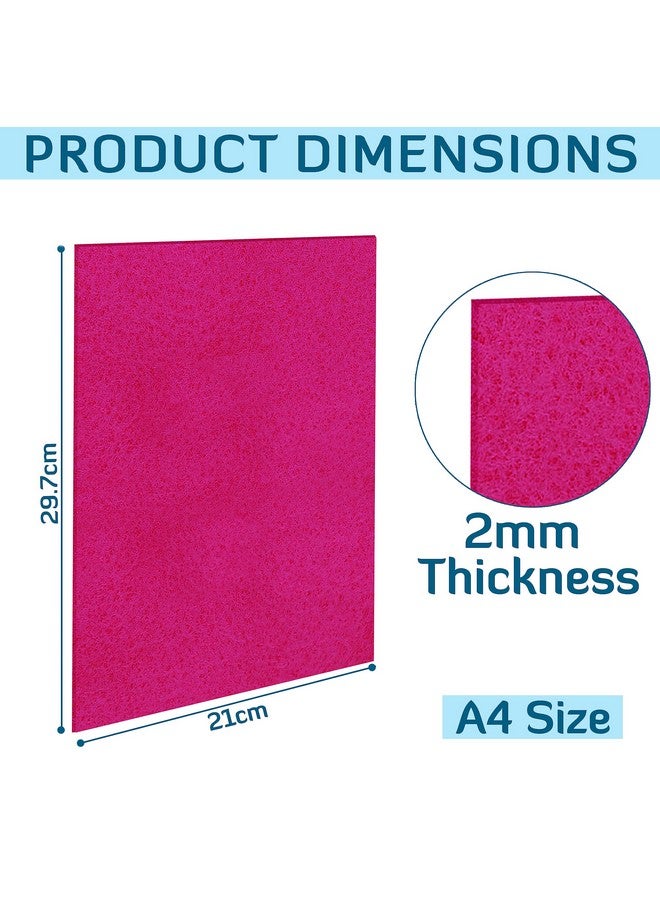 Lakeer A4 Felt Sheets 29.7cm X 21cm Set 10 Pink Color Felt Sheets Stiff Felt Fabric Hard Felt Squares Craft Felt 2mm Thickness for Kids School DIY Crafts Patchwork Embroidery Sewing Crafting Project - Image 2