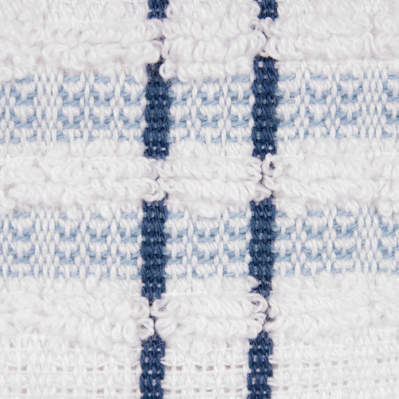 Ritz Royale Collection 100% Combed Terry Cotton  Highly Absorbent  Oversized Kitchen Towel Set  28"" x 18""  2-Pack  Checked  Federal Blue - Image 3