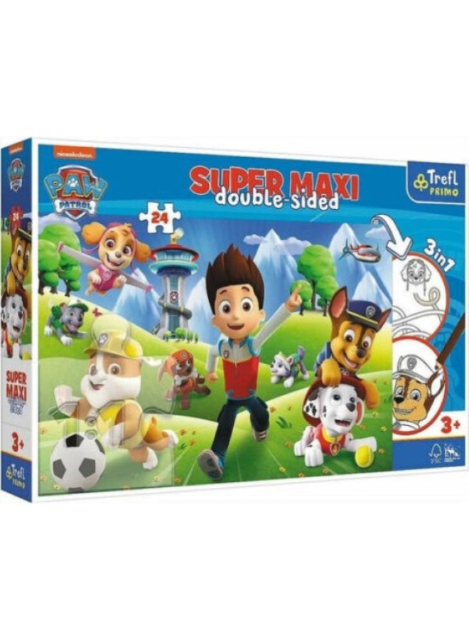 Trefl Paw Patrol Super Maxi Double Sided Jigsaw Puzzle – 24 Pcs