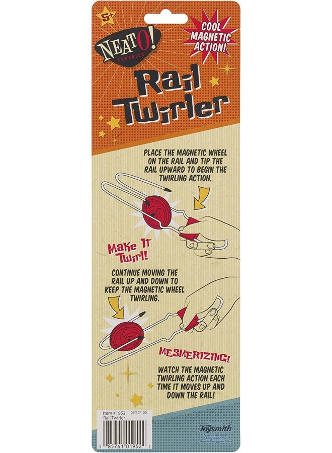 Toysmith Neato! Classic Retro Magic Rail Twirler, Magnetic Gravity Defying Stunt Toy, Colors May Vary, For Boys & Girls Ages 5+ - Image 4