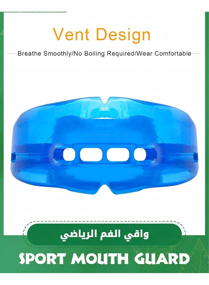 2 Pack Silicone Mouthguards with Case, Sport Mouth Guards Mouthguard Gum Guard, Mouthguard Slim Fit for Boxing, Basketball, Hockey, Soccer - Image 4