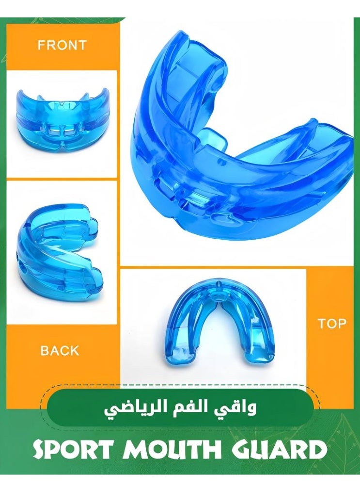 2 Pack Silicone Mouthguards with Case, Sport Mouth Guards Mouthguard Gum Guard, Mouthguard Slim Fit for Boxing, Basketball, Hockey, Soccer - Image 5