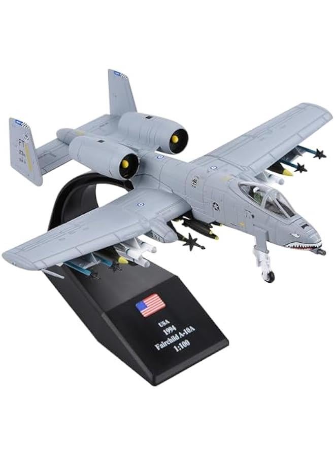 1/100 A-10 Attack Aircraft Thunderbolt II Aircraft Model Alloy Diecast Fighter Plane Model  - Image 1