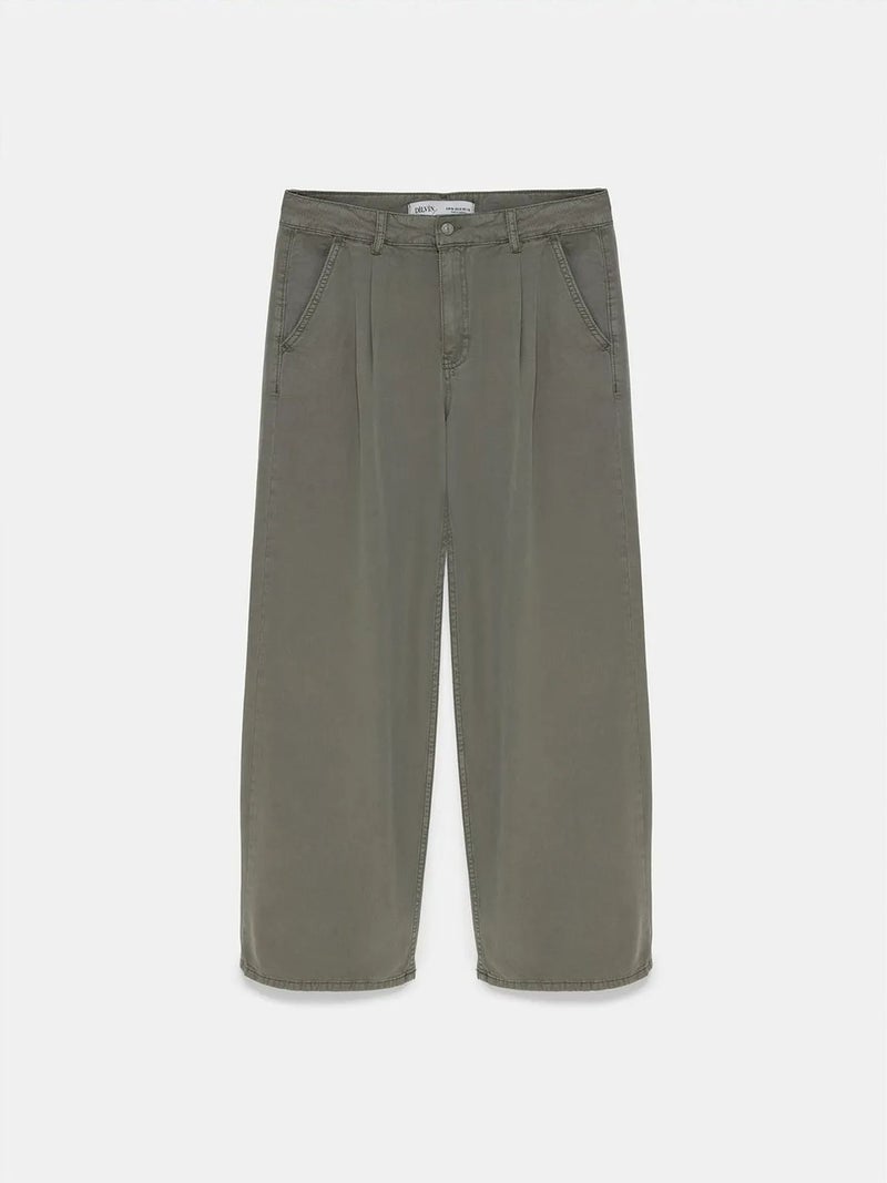 DILVIN Mid-Waist Wide-Leg Pleated Trousers - Image 5