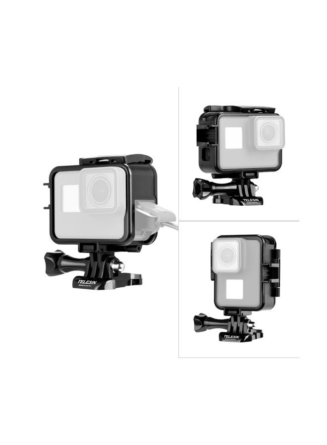 NIBEMINENT Protective Housing Case For GoPro Hero 5/6/7 Action Camera Black/White  - Image 3