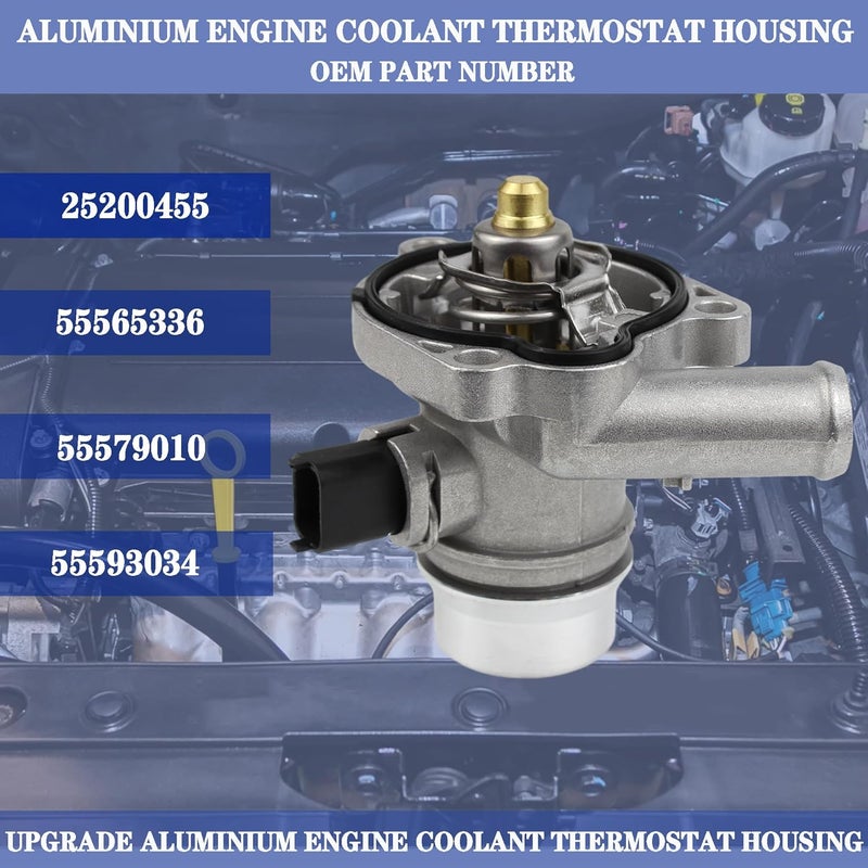 YzusGomumu Aluminium Engine Coolant Thermostat Housing Assembly - Image 2