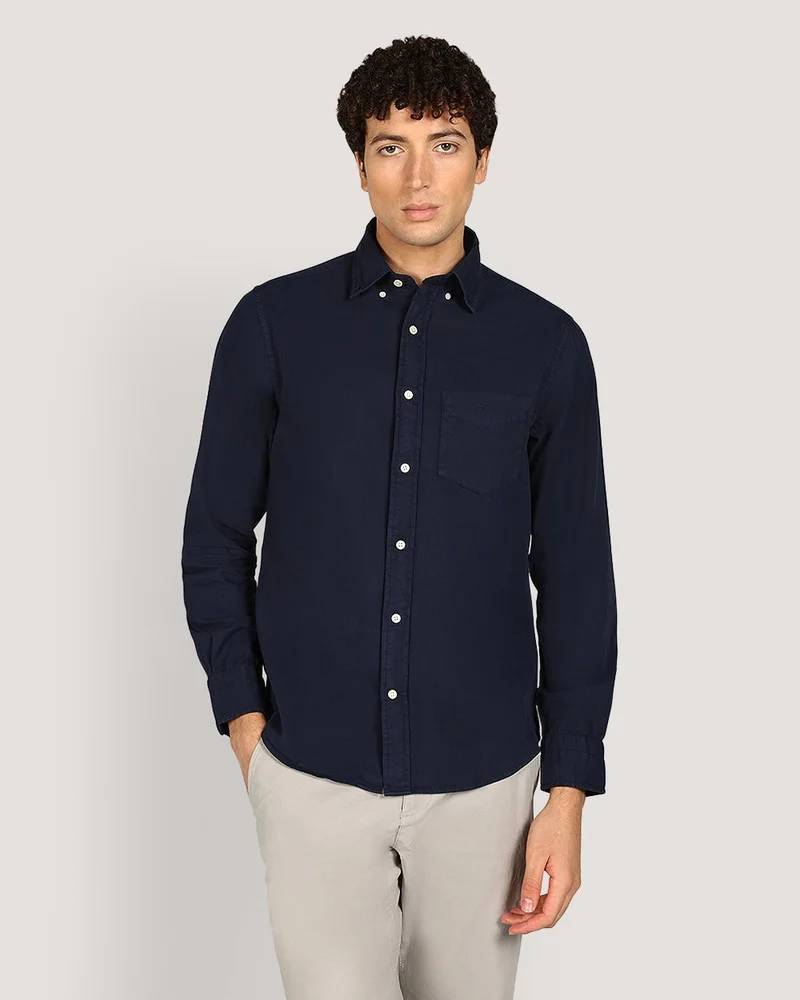 غانت قميص قطني مصبوغ عادي