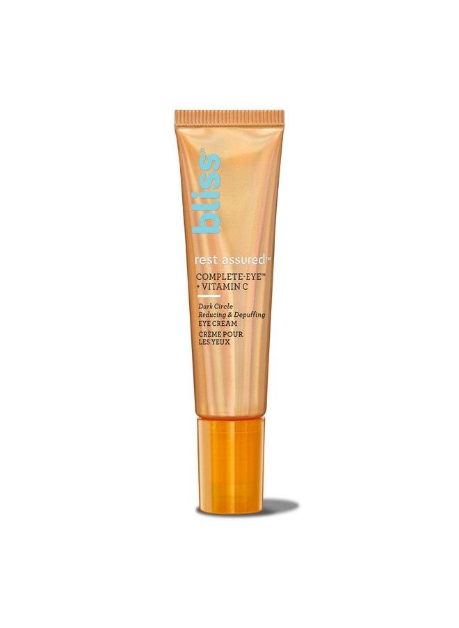 BLISS - Rest Assured ™ Eye Cream : Dark Circle Reducing & Depuffing Eye Cream : With Vitamin C & Caffeine : Clean : Crueltyfree : Vegan : 05 Oz - Image 1