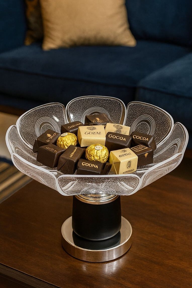 القناص حامل حلويات متوسط من الأكريليك عالي الجودة بقاعدة متينة | مثالي لتقديم الشوكولاتة والحلويات  | مناسب للاستخدام في المنزل والحفلات والمناسبات الخاصة - Image 1