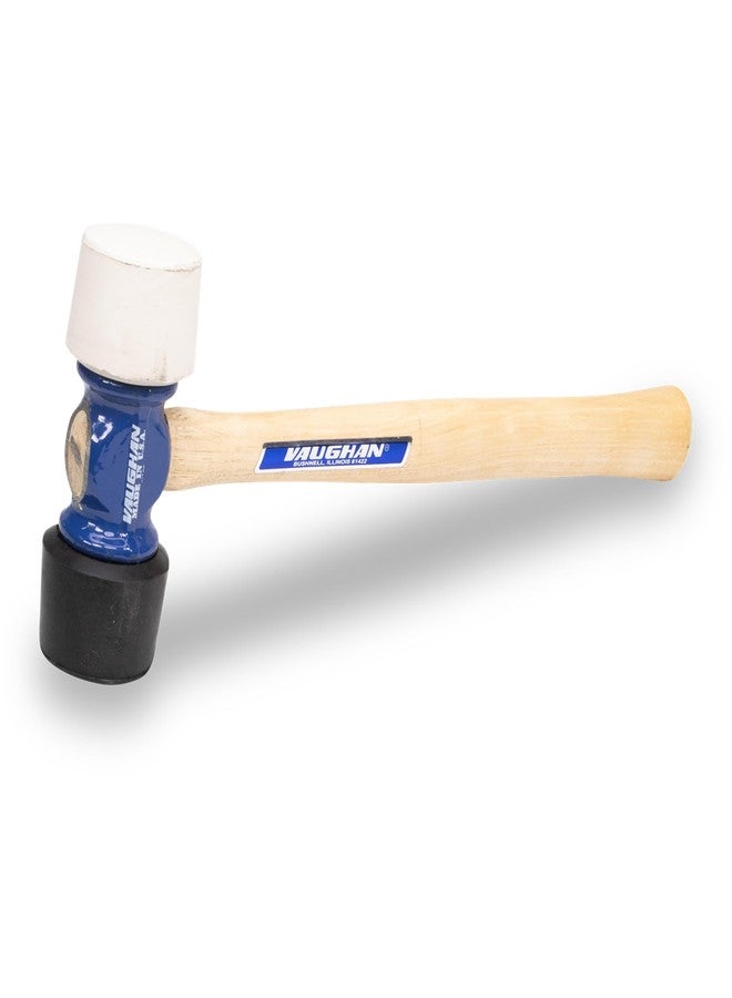 VAUGHAN 24 oz Soft Face Rubber Mallet, Made In The USA, White And Black, RM24, VN19510 - Image 1