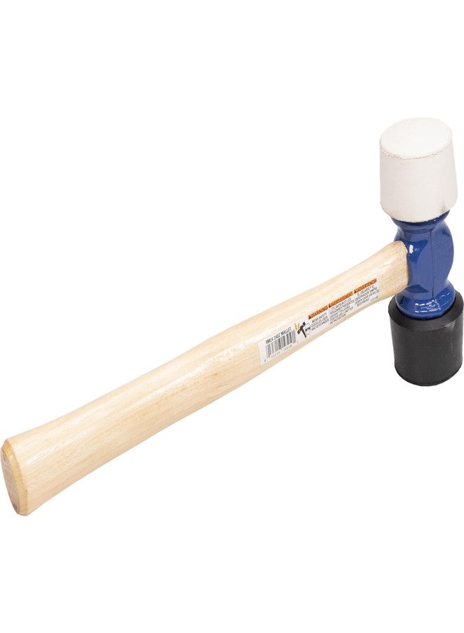 VAUGHAN 24 oz Soft Face Rubber Mallet, Made In The USA, White And Black, RM24, VN19510 - Image 5