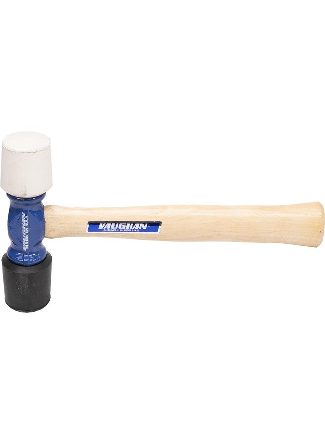 VAUGHAN 24 oz Soft Face Rubber Mallet, Made In The USA, White And Black, RM24, VN19510 - Image 3