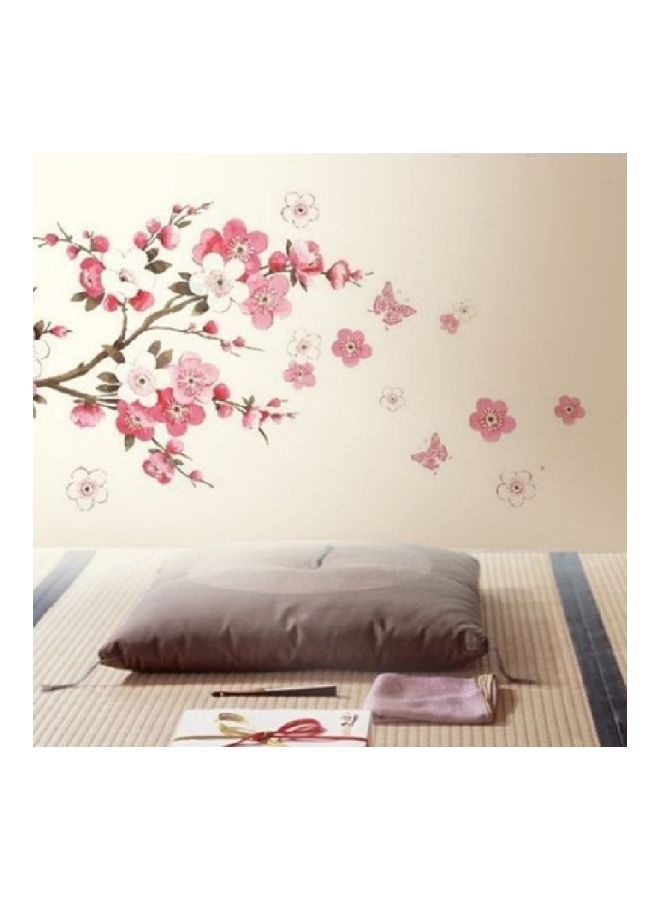 NIBEMINENT Floral Printed Wall Sticker Pink/Brown/White 60x45x0.30cm  - Image 1