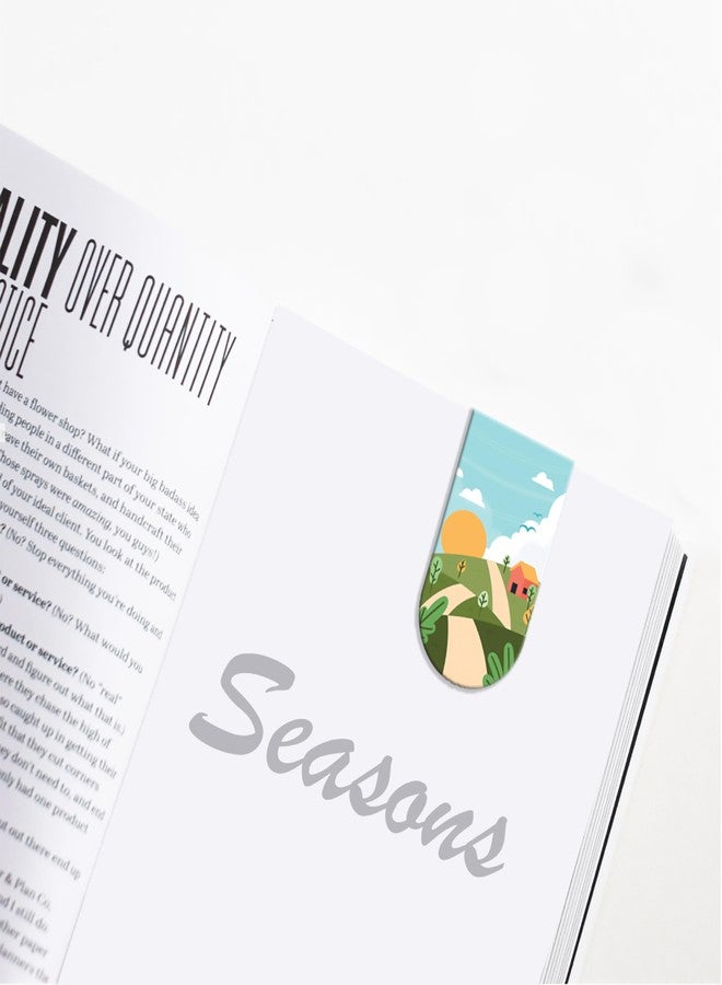 Papboo Pack of 6 Seasons Magnetic Bookmarks,Matte Finished Gifts for Book Readers Writers,Aesthetic Bookmarks - Image 3