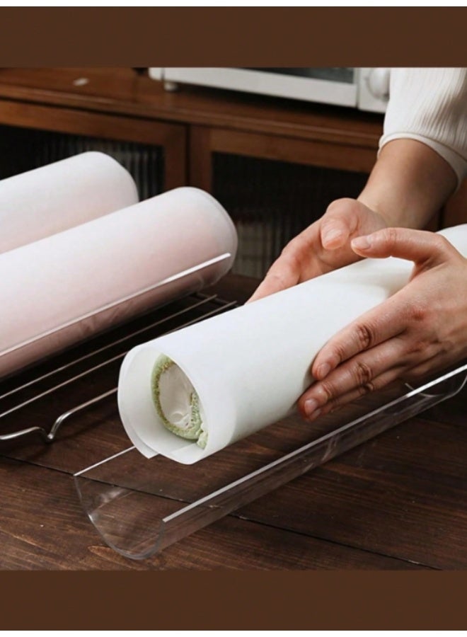2/3 Pieces Acrylic Swiss Roll Cake Mold | Extra Thick Semi-circular Design | 30cm Long Baking Tool for Shaping Perfect Cake Rolls | Cake Tool for Family Dinner | Swiss Roll for Cake Parties and Events | Suitable for Weddings | Mother's Day, Father's Day, Birthdays, Parties and Necessary Occasions. - Image 4