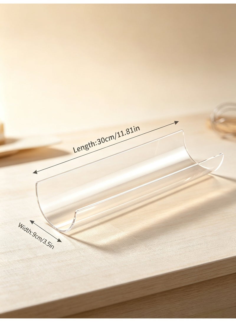 2/3 Pieces Acrylic Swiss Roll Cake Mold | Extra Thick Semi-circular Design | 30cm Long Baking Tool for Shaping Perfect Cake Rolls | Cake Tool for Family Dinner | Swiss Roll for Cake Parties and Events | Suitable for Weddings | Mother's Day, Father's Day, Birthdays, Parties and Necessary Occasions. - Image 3