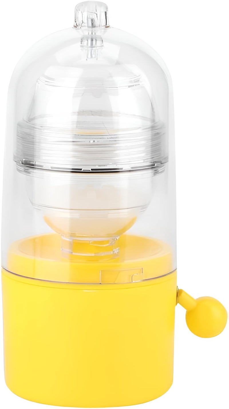 Snevad Golden Scrambled Egg Maker with Wear Resistant Pulling Rope Hard Boiled Scrambler for Eggs Yolk and White Perfectly Mixed Manual Egg Shaker Scrambler Whisk Hand Powered (17x7.5x7.5 CM) - Image 1