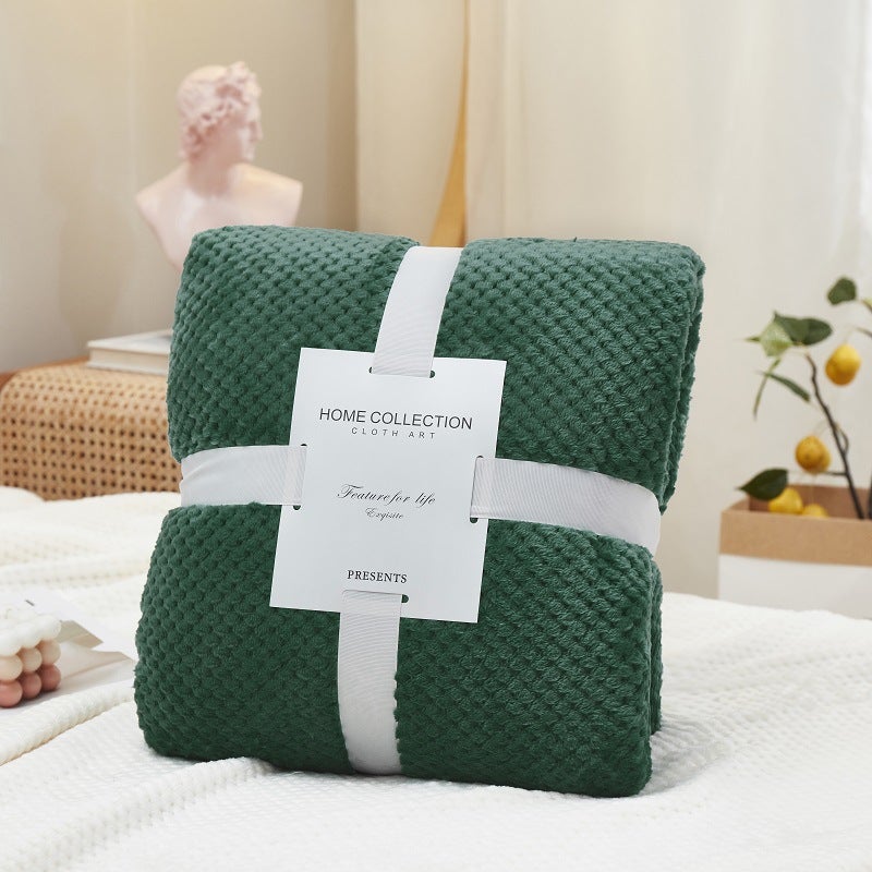 Thickened Pineapple Gebeibei Fleece Blanket Flannel Blanket Pet Blanket Air-Conditioning Blanket Gift Coral Fleece Blanket - Image 1