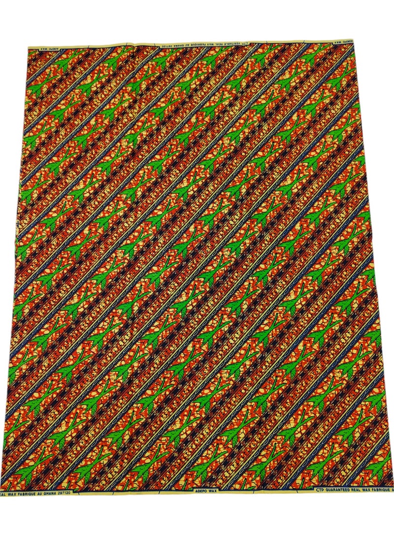 African Fabric 100% Cotton Ankara Print Fabric 6 Yards Best New Beautiful Design Multicolour Latest Fancy 297120 - Image 3