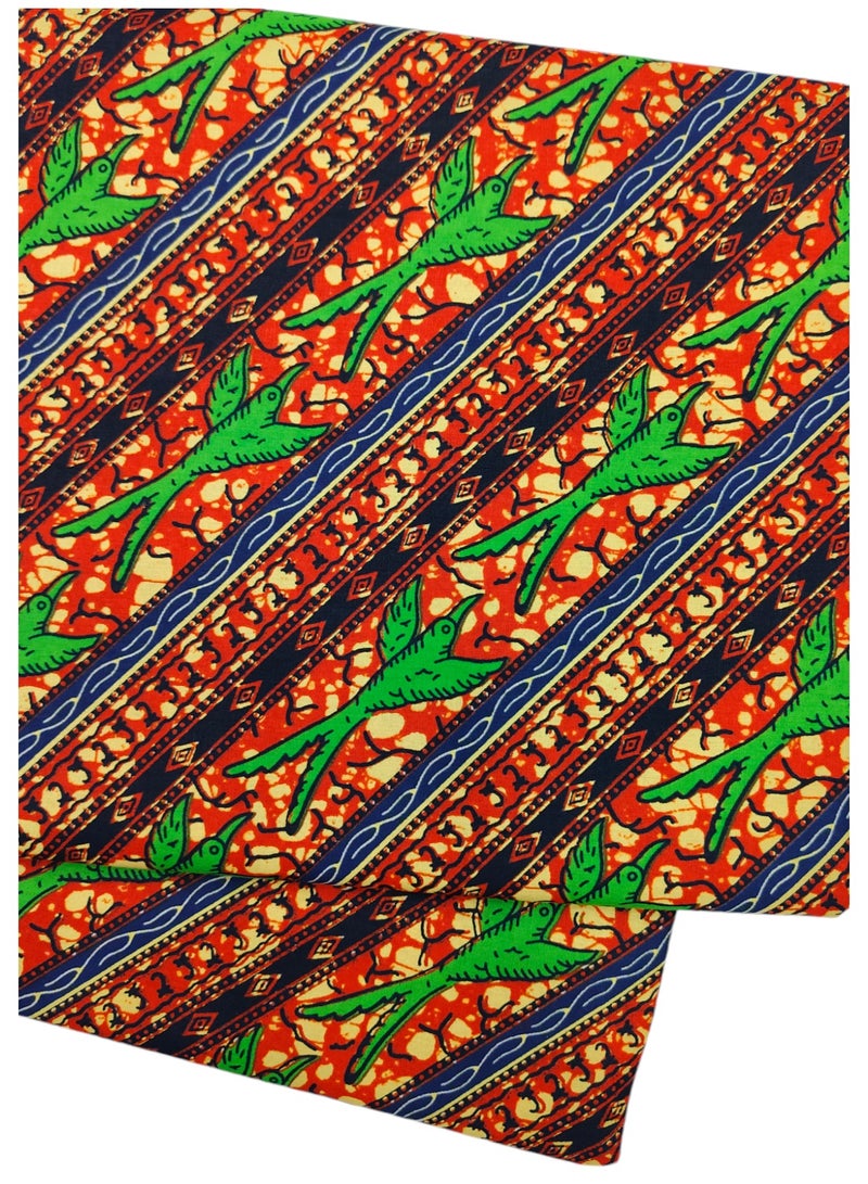 African Fabric 100% Cotton Ankara Print Fabric 6 Yards Best New Beautiful Design Multicolour Latest Fancy 297120 - Image 5