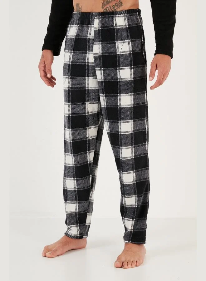 Buratti  Buratti Plaid Regular Fit Crew Neck Winter Polar Fleece Pajama Set Men's PAJAMAS SET 609610013W4 for Men | Best Price UAE