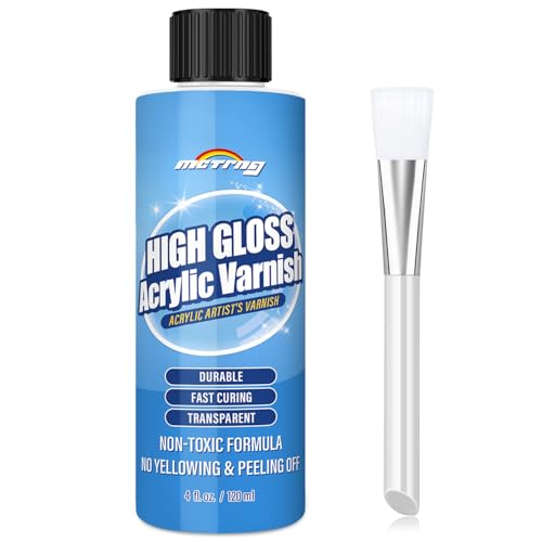 MCTRHG Gloss Varnish for Acrylic Painting, Artist's Acrylic Varnish, Non-Yellowing, Non-Toxic, Anti-Crazing, High Gloss Finish, for Artwork, Acrylics Paint, Suitable for Pro Artists, Hobby Painter - Image 1