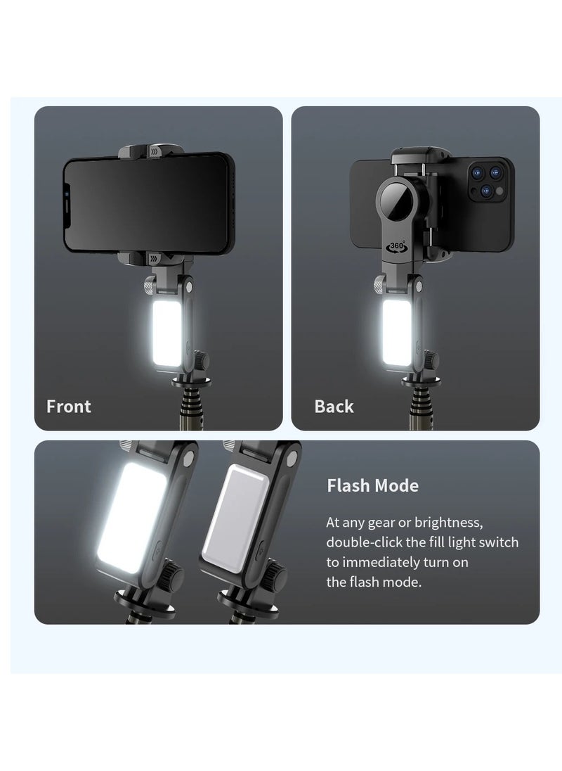Selfie Stick Gimbal Stabilizer Light Weight Auto Balance 1-Axis Stabilizer for Smartphones with 360° Face Tracking Tiktok Vlog Youtuber Live Video Recording