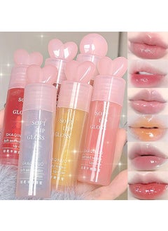 LuckNest 6 Colors Plumping Lip Gloss Set Hhydrating Water Mirror Clear Lipstick Makeup Shimmery Glitter Moisturizing Lip Gloss with Shimmery Finish  Lightweight Sheer and Hydrating 