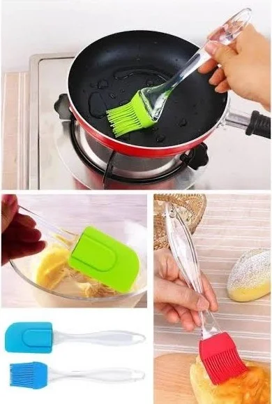 Hane216 2-Piece Spatula and Egg Brush Set with Acrylic Handle