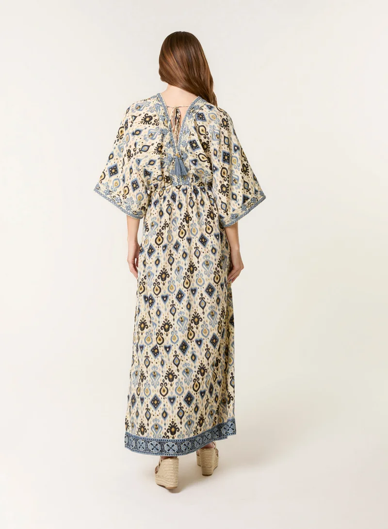 Blue Vanilla Embellished Kimono Dress