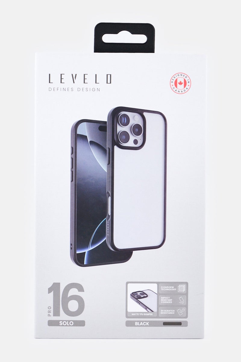 LEVELO iPhone 16 Pro Magsafe Protective Case, Black - Image 2