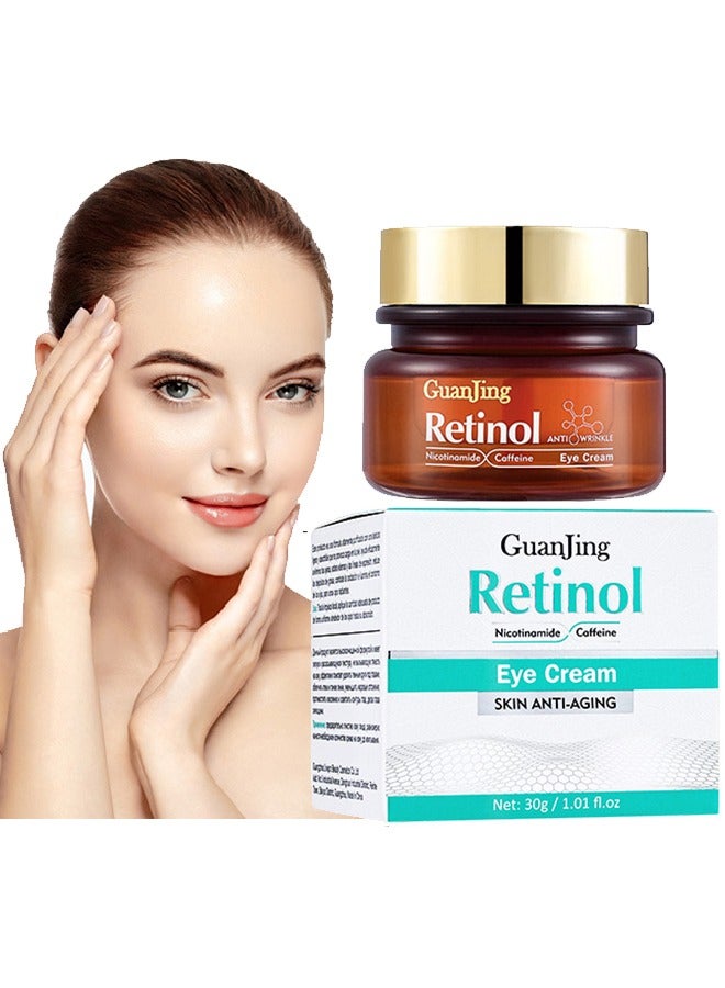 GUANJING Retinol Eye Cream,Ant-Aging Wrinkle Firming Eye Cream,Retinol Firming and Revitalizing Eye Cream 30g - Image 1