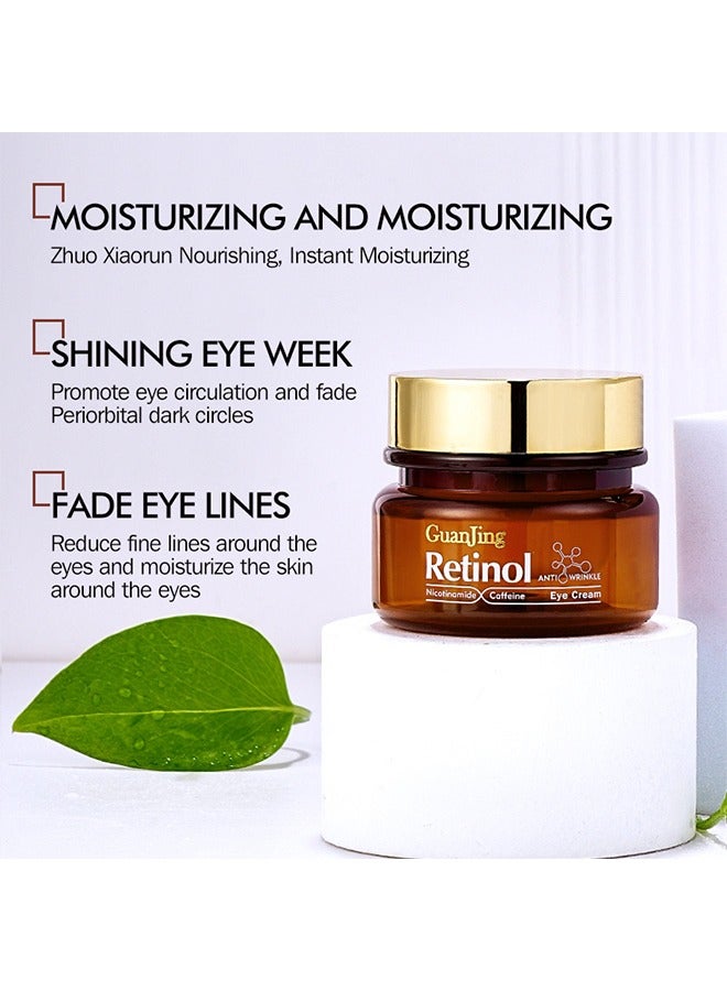 GUANJING Retinol Eye Cream,Ant-Aging Wrinkle Firming Eye Cream,Retinol Firming and Revitalizing Eye Cream 30g - Image 4
