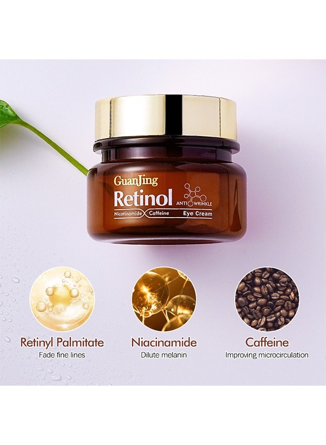 GUANJING Retinol Eye Cream,Ant-Aging Wrinkle Firming Eye Cream,Retinol Firming and Revitalizing Eye Cream 30g - Image 2