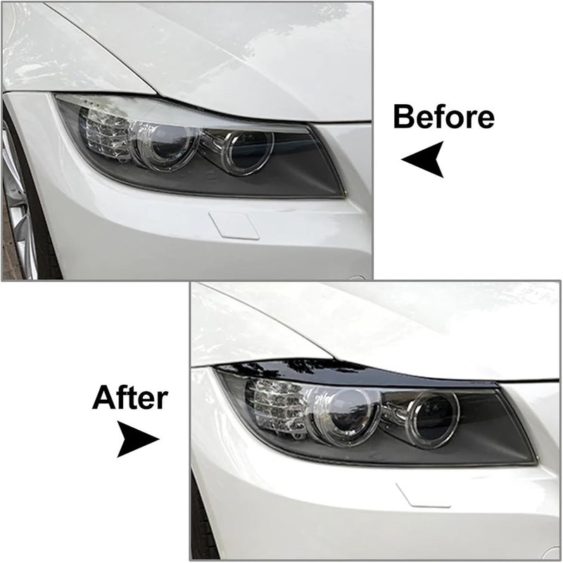 DEMULAX Car Headlight Eyelid Eyebrow Cover Trim for BMW E90 E91 - Image 3