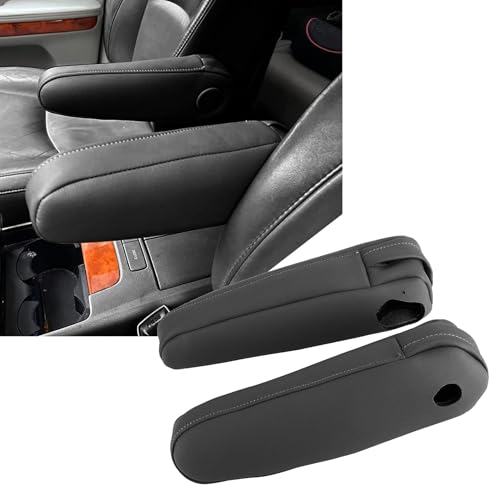 FZJDSD 2pcs Black Leather Seat Armrest Cover Compatible with Lexus RX300 RX330 RX350 2003 2004 2005 2006 2007 2008 2009 with Zippered Design - Image 1