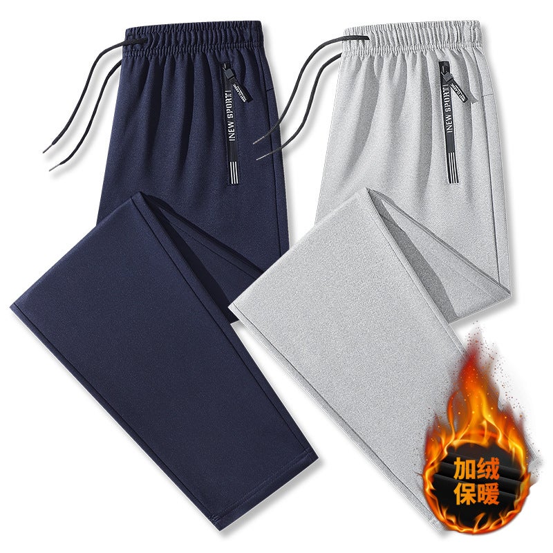 Men'S Winter Fleece Sweatpants Loose Straight Men'S Sports Pants Large Size Casual Trousers Leggings Men'S - Image 3