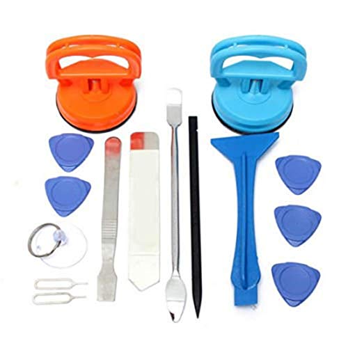DIY Crafts Design # No 1, Pack Of 15 Pcs, Metal Spudger Set Scraper Suction Cup DIY Phone Tab -15 - in - 1 Opening Repair Crafts for Smartphone (Design # No 1, Pack Of 15 Pcs) - Image 1