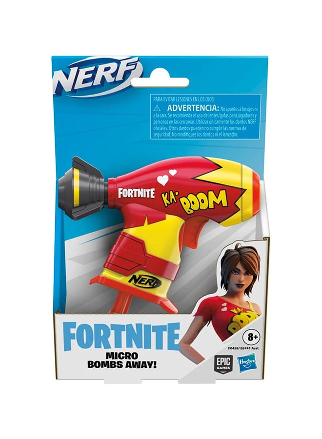 Nerf Fortnite Micro Bombs Away! Mini Dart-Firing Blaster -- Fortnite Bombs Away! Glider -- Includes 2 Nerf Elite Darts - Image 1