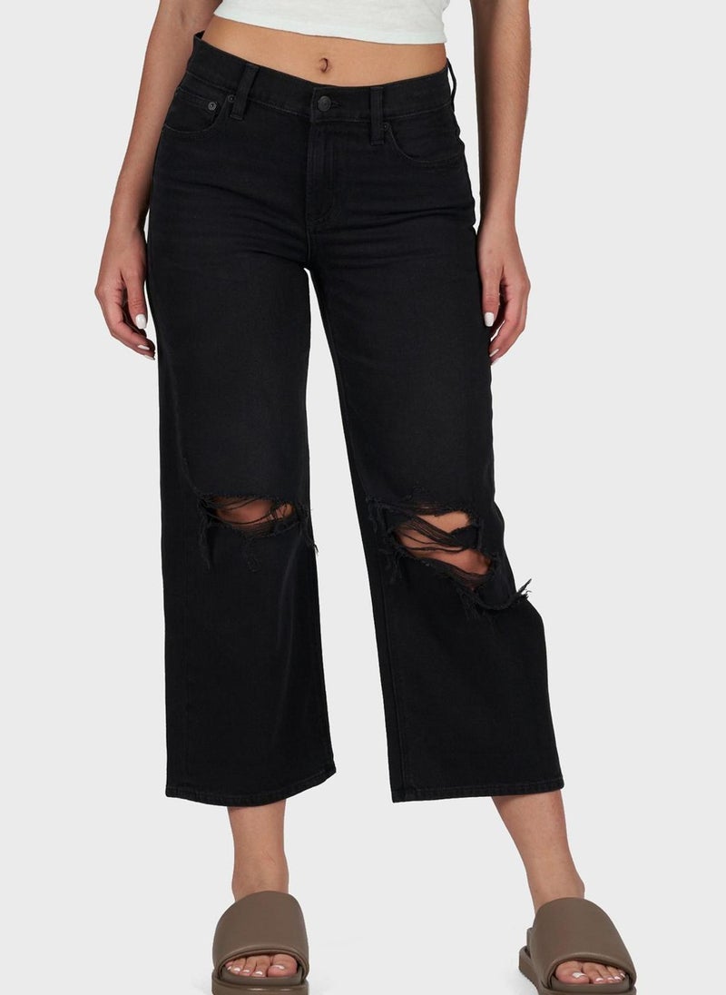 American Eagle - Wide Leg Ripped Jeans - Image 1