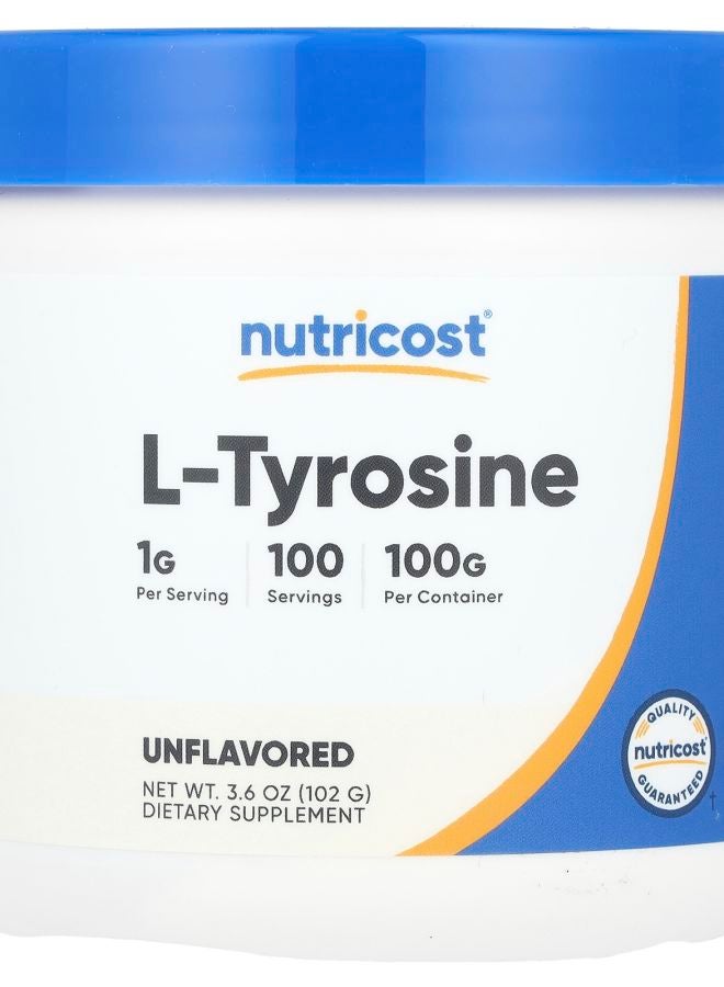 Nutricost L-تيروزين بدون نكهة 3.6 أونصة (102 غرام)