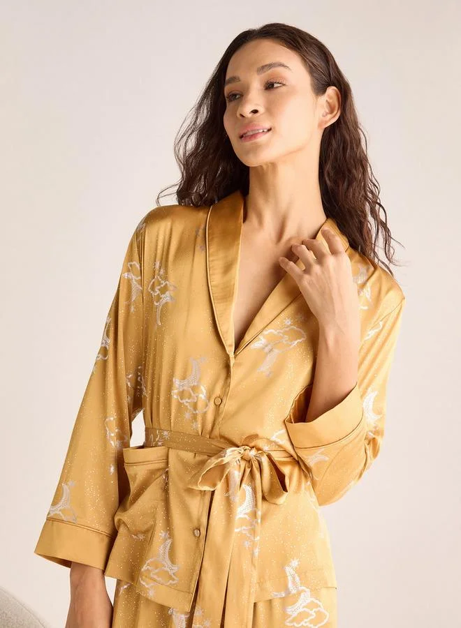 سبلاش فيڤ طقم بيجامة فيسكوز بطبعة فويل