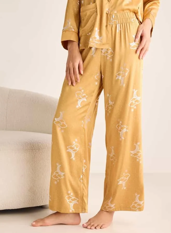 Splash FAV Foil Print Viscose Pyjama Set