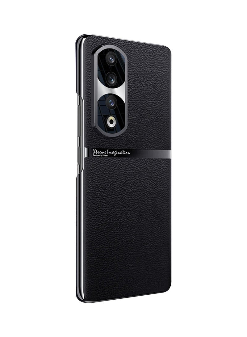 X-level Honor 90 Pro Case Cover with TPU Leather Camera Metal Len Protector 3 in 1 Anti-Scratch Anti-drop Anti-fingerprint slim light Protective Shockproof Back Cover For Honor 90 Pro Mobile Phone Accessory - Image 1