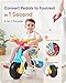 KRIDDO 2 in 1 Kids Tricycles Age 18 Month to 3 Years Gift Toddler Tricycles for 23 Year Olds Trikes for Toddlers with Push Handle and Duck Bell Classic EVA Wheel - Image 4