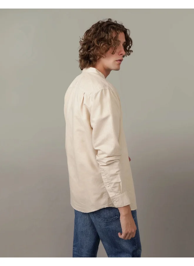 امريكان ايجل Essential Band Collar Regular Fit Button Up Shirt