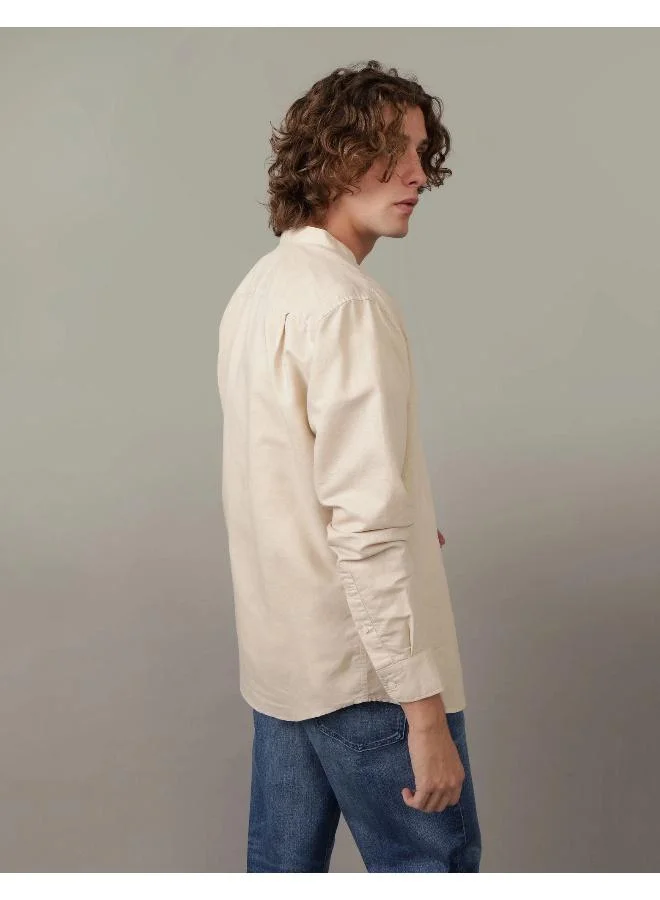 امريكان ايجل Essential Band Collar Regular Fit Button Up Shirt