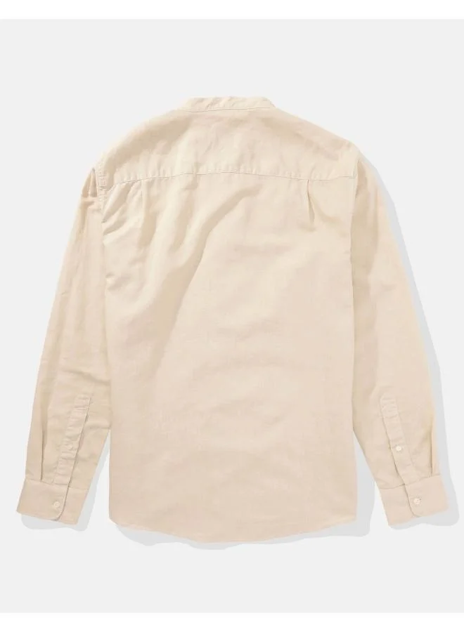امريكان ايجل Essential Band Collar Regular Fit Button Up Shirt
