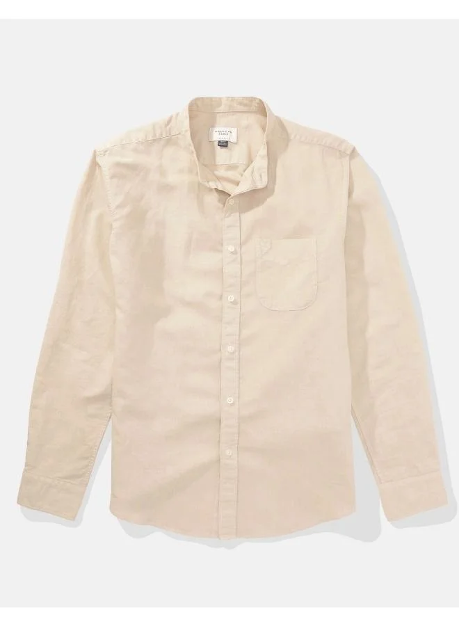 امريكان ايجل Essential Band Collar Regular Fit Button Up Shirt