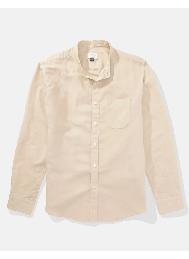 امريكان ايجل Essential Band Collar Regular Fit Button Up Shirt